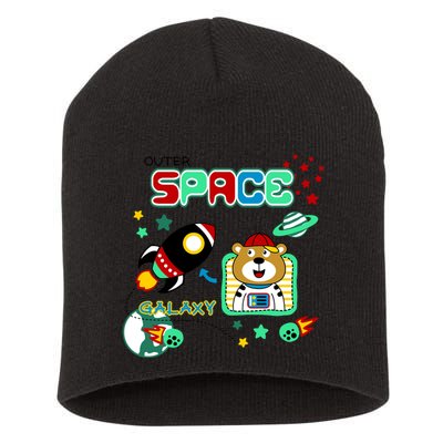 Outer Space Children's Illustration Short Acrylic Beanie