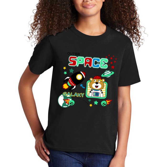 Outer Space Children's Illustration Kids T-Shirt