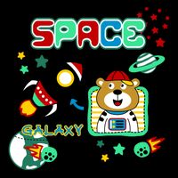 Outer Space Children's Illustration Kids T-Shirt