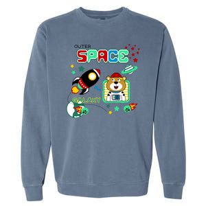 Outer Space Children's Illustration Garment-Dyed Sweatshirt