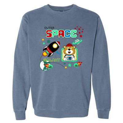 Outer Space Children's Illustration Garment-Dyed Sweatshirt