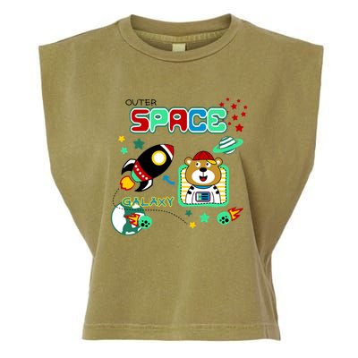 Outer Space Children's Illustration Garment-Dyed Women's Muscle Tee