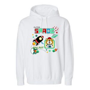 Outer Space Children's Illustration Garment-Dyed Fleece Hoodie