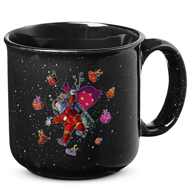 Outer Space Santa Christmas Astronaut  15oz Campfire Ceramic Mug