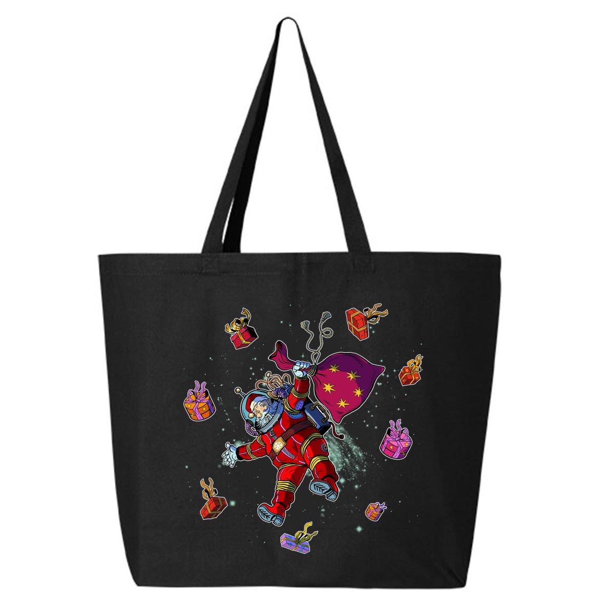 Outer Space Santa Christmas Astronaut  25L Jumbo Tote