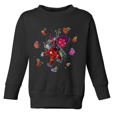 Outer Space Santa Christmas Astronaut  Toddler Sweatshirt