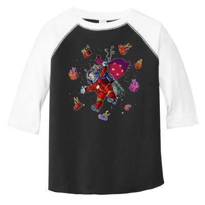 Outer Space Santa Christmas Astronaut  Toddler Fine Jersey T-Shirt