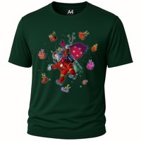Outer Space Santa Christmas Astronaut  Cooling Performance Crew T-Shirt