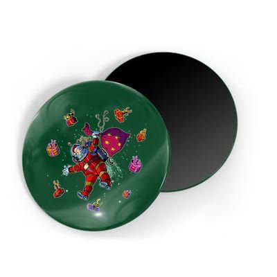 Outer Space Santa Christmas Astronaut  Magnet