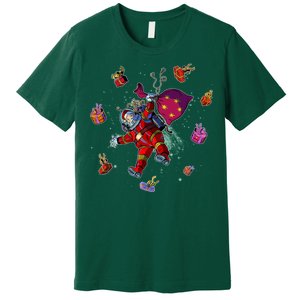 Outer Space Santa Christmas Astronaut  Premium T-Shirt