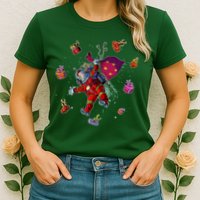 Outer Space Santa Christmas Astronaut  Womens T-Shirt