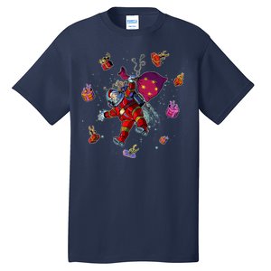 Outer Space Santa Christmas Astronaut  Tall T-Shirt