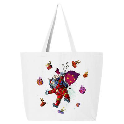 Outer Space Santa Christmas Astronaut  25L Jumbo Tote