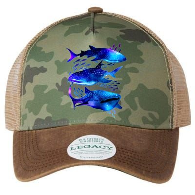 Outer Space Whale Sharks  Legacy Tie Dye Trucker Hat