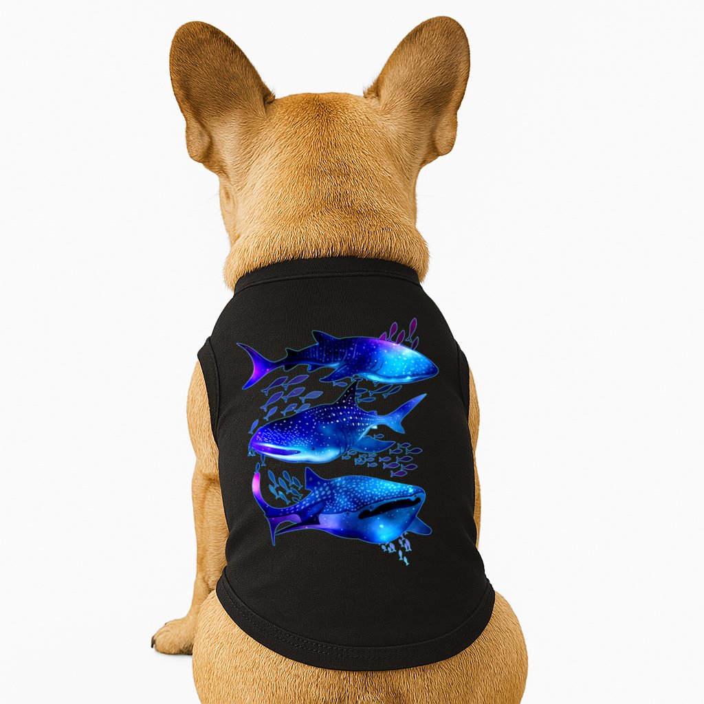 Outer Space Whale Sharks  Doggie Tank