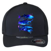 Outer Space Whale Sharks  Flexfit Unipanel Trucker Cap