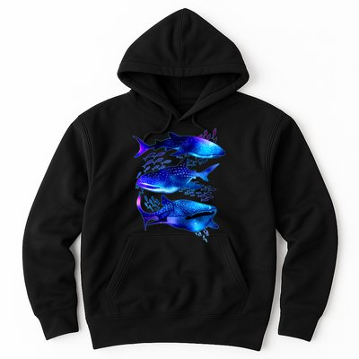 Outer Space Whale Sharks  Hoodie