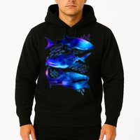 Outer Space Whale Sharks  Hoodie