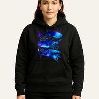Outer Space Whale Sharks  Hoodie
