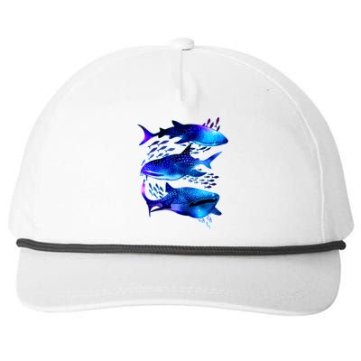 Outer Space Whale Sharks  Snapback Five-Panel Rope Hat