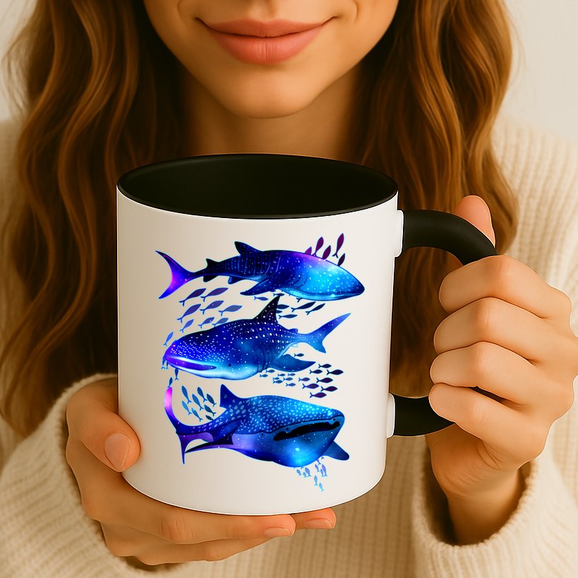 Outer Space Whale Sharks  Mug