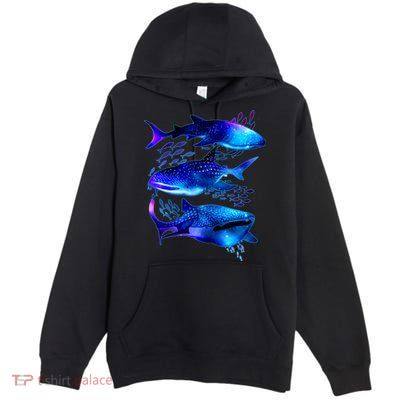 Outer Space Whale Sharks  Premium Pullover Hoodie