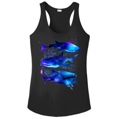 Outer Space Whale Sharks  Ladies PosiCharge Competitor Racerback Tank