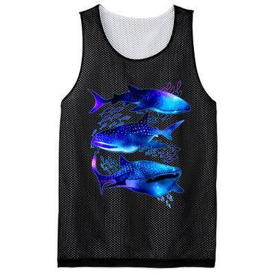 Outer Space Whale Sharks  Mesh Reversible Basketball Jersey Tank