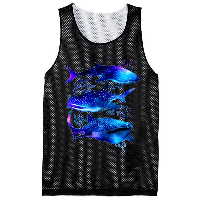 Outer Space Whale Sharks  Mesh Reversible Basketball Jersey Tank