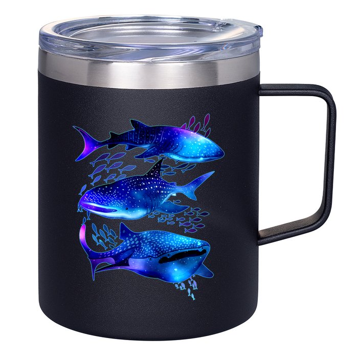 Outer Space Whale Sharks  12oz Stainless Steel Coffee Mug
