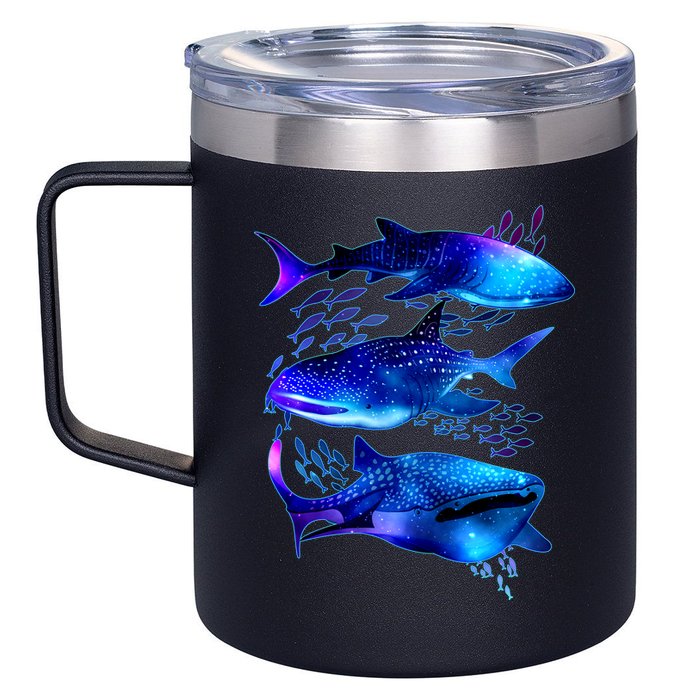 Outer Space Whale Sharks  12oz Stainless Steel Coffee Mug