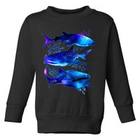 Outer Space Whale Sharks  Toddler Sweatshirt