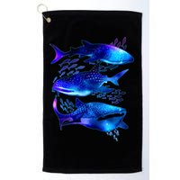 Outer Space Whale Sharks  Golf Towel