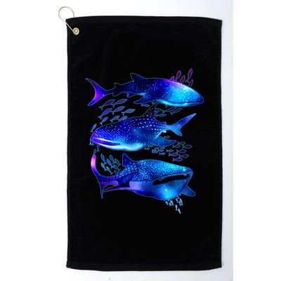 Outer Space Whale Sharks  Platinum Collection Golf Towel