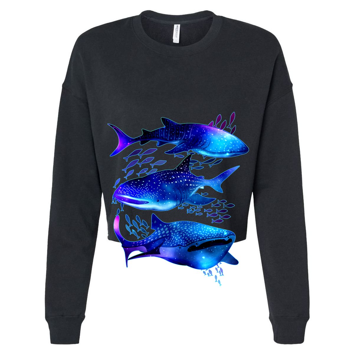 Outer Space Whale Sharks  Short Acrylic Beanie