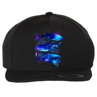Outer Space Whale Sharks  Wool Snapback Cap