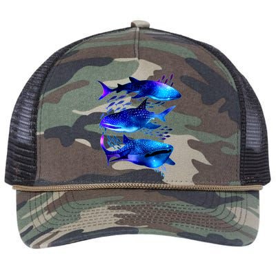 Outer Space Whale Sharks  Retro Rope Trucker Hat Cap