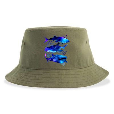 Outer Space Whale Sharks  Sustainable Bucket Hat