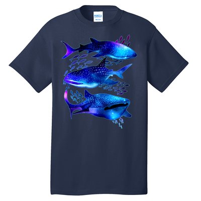 Outer Space Whale Sharks  Tall T-Shirt