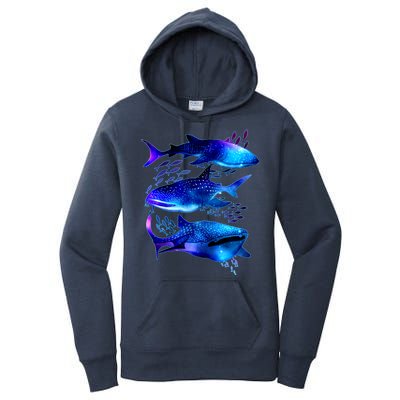 Outer Space Whale Sharks  Women's Pullover Hoodie