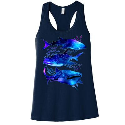 Outer Space Whale Sharks  Women's Racerback Tank