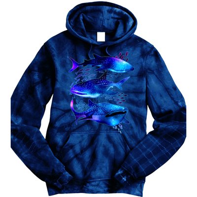 Outer Space Whale Sharks  Tie Dye Hoodie