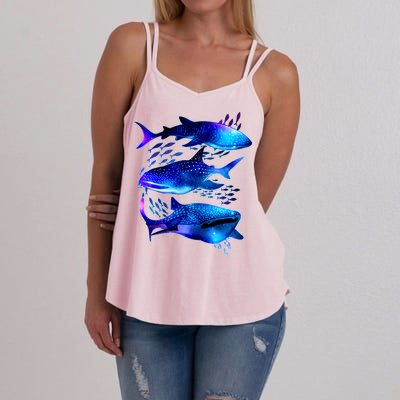 Outer Space Whale Sharks  Women's Strappy Tank