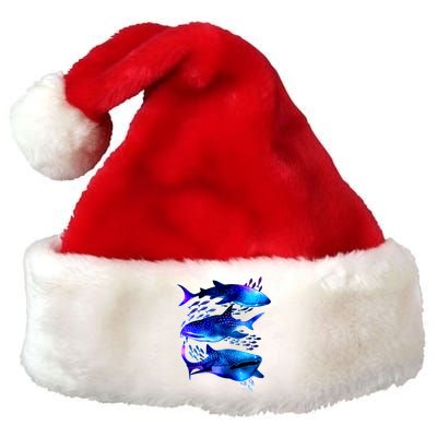 Outer Space Whale Sharks  Premium Christmas Santa Hat