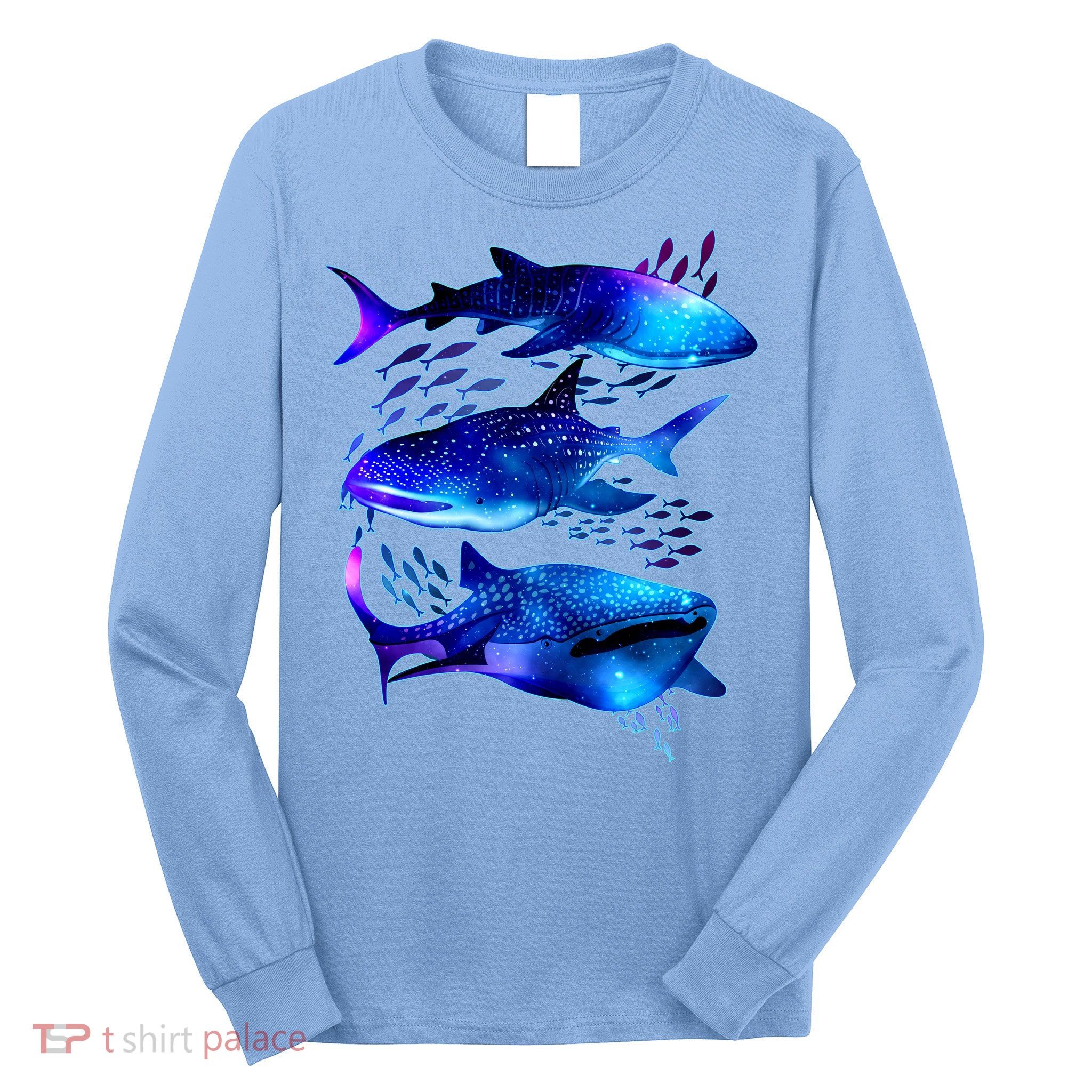 Outer Space Whale Sharks  Long Sleeve Shirt