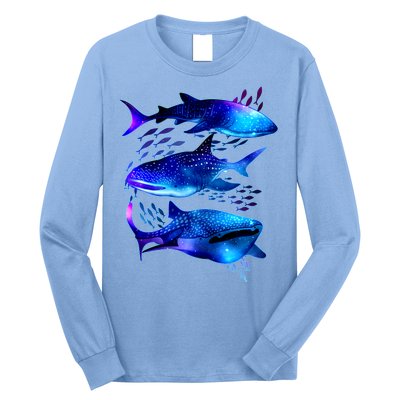 Outer Space Whale Sharks  Long Sleeve Shirt