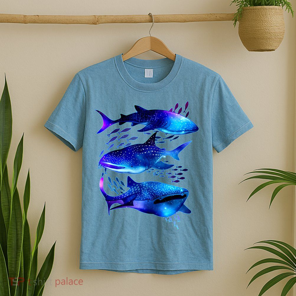 Outer Space Whale Sharks  T-Shirt