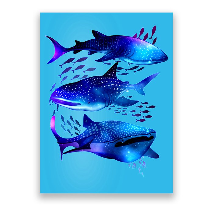 Outer Space Whale Sharks  Poster