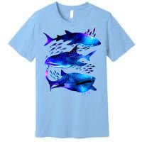 Outer Space Whale Sharks  Premium T-Shirt