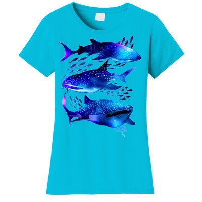 Outer Space Whale Sharks  Women's T-Shirt